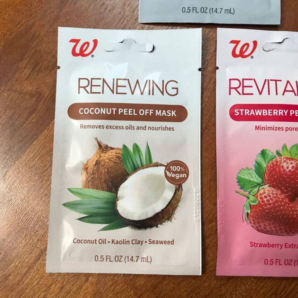 Walgreens Revitalizing/Detoxifying/Renewing Peel Off Masks Bundle 6 pack New